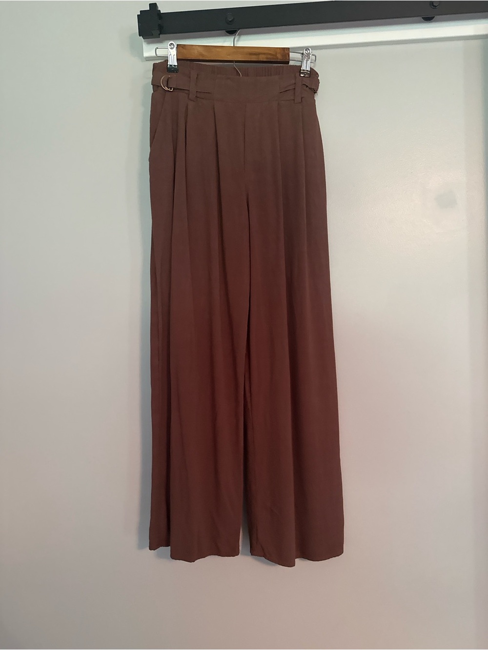 Sienna Sky Wide-Leg High Waist Pants in Brown